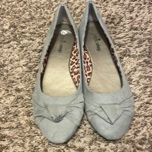 Women's Knotted Front Canvas Round Toe Ballet Flats-Comfortable Cute Dress Flats